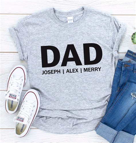 etsy dad shirts|personalized dad shirts with names.